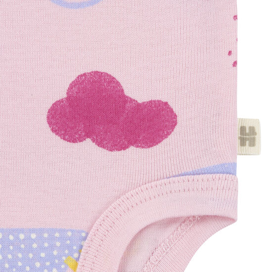 Conjunto 2 Bodies y Pantalón Niña Rosado Nuboso 9m